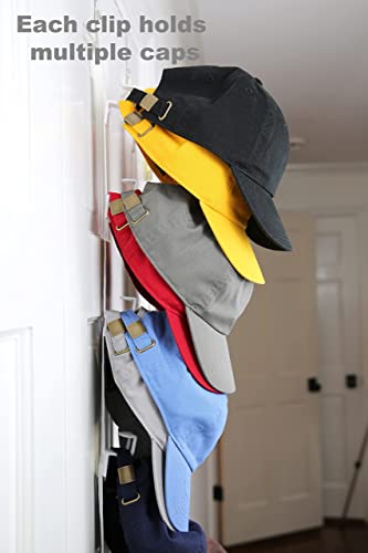 Over-The-Door Hat Organizer with 1 Strap, Holds Up to 20 Caps