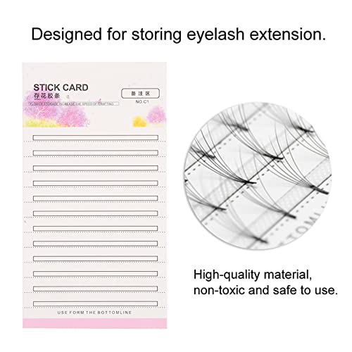 10PCS Eyelash Extension Storage Cards with Double-Sided Tape