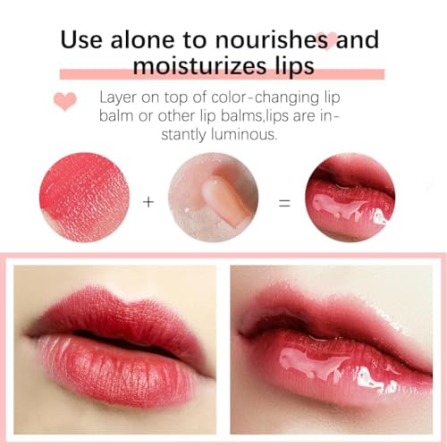 Fovcos Hydrating Lip Glow Oil - Moisturizing Gloss & Plumping Lip Care
