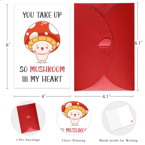 Funny Valentine's Day Card for Him | Naughty Mushroom Design