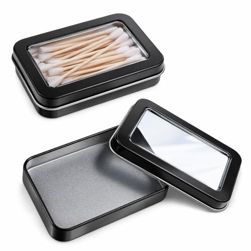 Travel Cotton Swab Holder Case - 2pcs Portable Floss Picks Storage