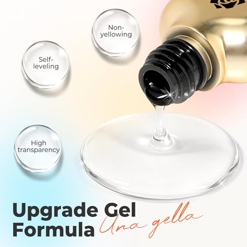 UNA GELLA Blooming Gel Nail Polish 15ml Super Clear Watercolor Marble