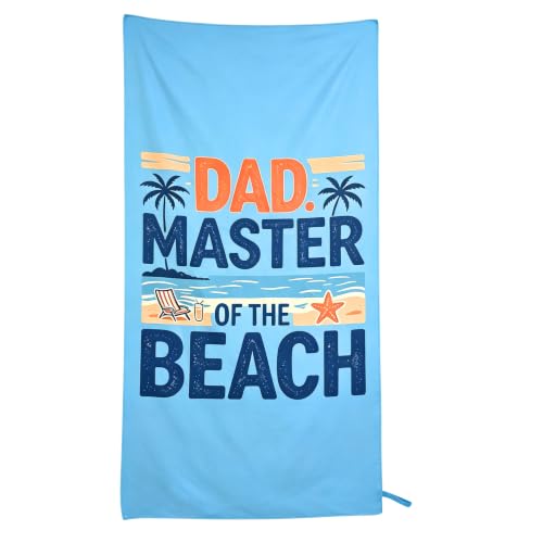 Funny Dad Beach Towel - Quick-Dry Microfiber Summer Vacation Gift