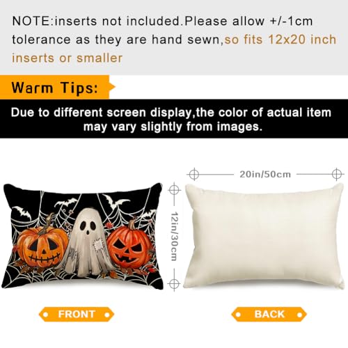 Halloween Pillow Covers 12x20 - Ghosts & Jack O Lantern Design