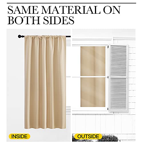 NICETOWN Room Darkening Curtains - Thermal Insulated Drapes, 62x63