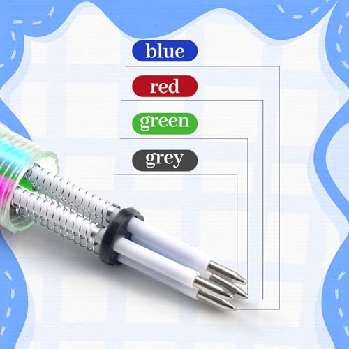 24Pcs Mini Multicolor Ballpoint Pens - 4-in-1 Cute Kids Pens Bulk