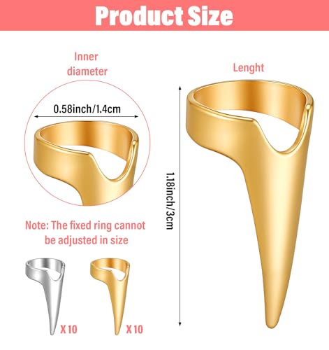 Thrymme 20Pcs Metal Hair Parting Rings for Stitch Braids and Styling