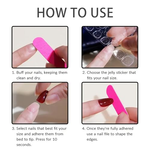 Short Square Press on Nails Gradient Nude Glossy False Acrylic Nails