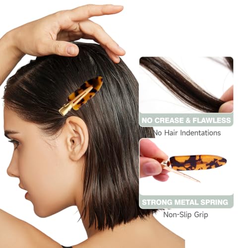 FADUIIO No-Crease Hair Clips, 6-Piece Non-Slip Duckbill Styling Set