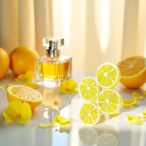 Calsgkspray 4Pcs Double Lemon Slice Hair Clips Yellow Fruit Barrettes