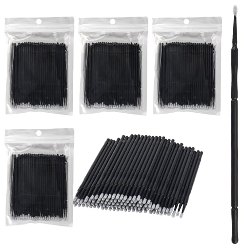 400 Pcs Micro Applicator Brushes for Eyelash Extensions and Makeup