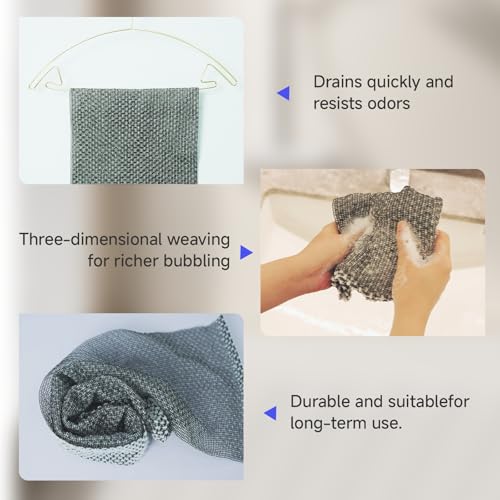 AWIL Extra Long Exfoliating Shower Towel - 47-Inch Dual-Sided Body Scrubber