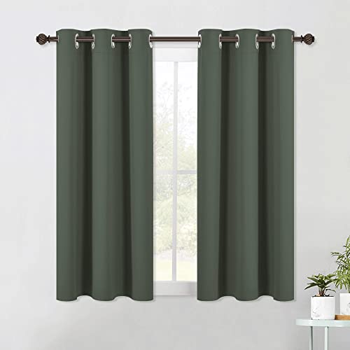 NICETOWN Dark Mallard Blackout Curtains, 42" x 54" - 2 Panels
