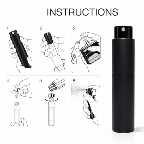 Huizata Refillable Travel Perfume Bottle 10ml Twist Up Cologne Atomizer