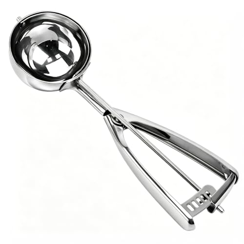 Saebye 4 oz Cookie Scoop with Trigger - Stainless Steel Ice Cream Portion Scoop
