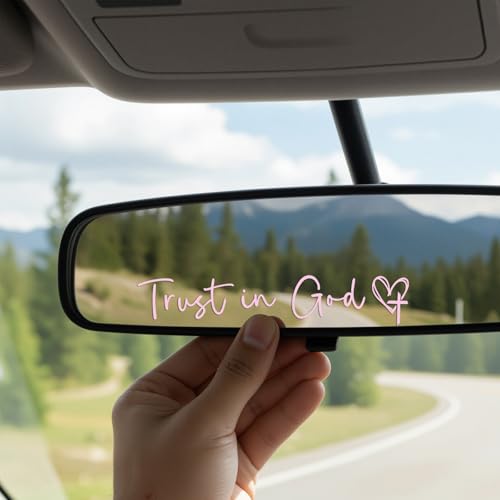 Trust in God 4-Inch Vinyl Decal - Christian Sticker with Cross & Heart
