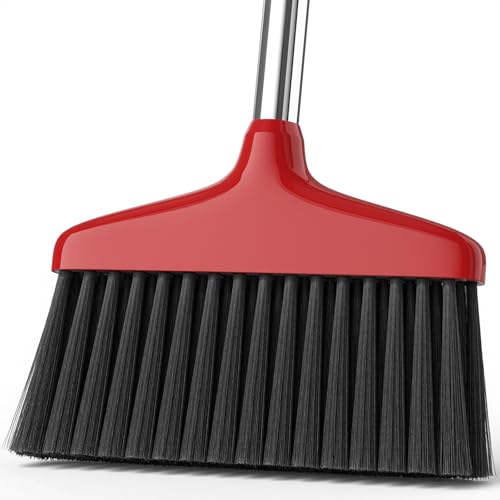 Nodirz Handy Broom with Adjustable Stainless Steel Handle - Indoor/Outdoor Use