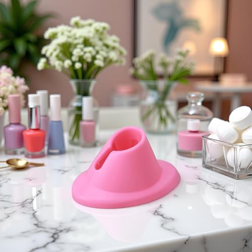 Jizlan Anti-Spill Nail Polish Bottle Holder - Soft Rubber Manicure Stand