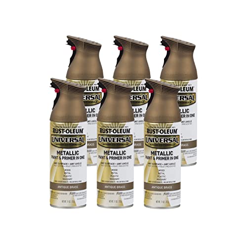 Rust-Oleum Metallic Spray Paint - Antique Brass, 11 oz (Pack of 6)