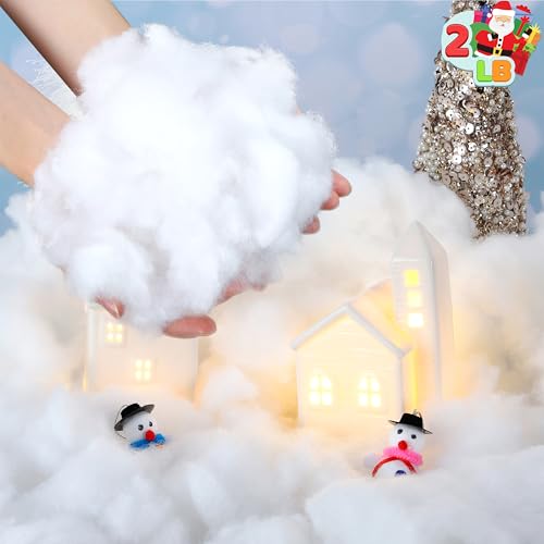 2 lb Fake Snow Cotton for Christmas Decorations Indoor Winter Snow Scene Craft