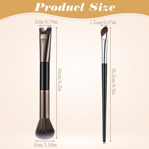 Dual Ended Nose Contour Brush Set U-Shaped Sculpting Tool 2Pcs