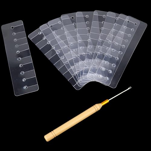 KALIONE 11 Pcs Hair Extension Heat Shield Guards and Crochet Hook Tool Kit