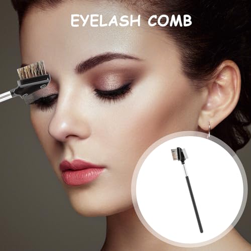 KALIONE Dual-Ended Eyebrow Brush and Stainless Steel Eyelash Comb
