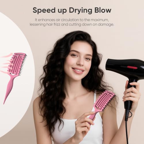 AM 8:00 Curl Defining Brush for Curly Hair Styling and Volume