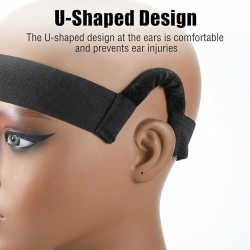HJZHII 3-Pack C-Shaped Ear Cut Out Wig Bands for Lace Front Wigs