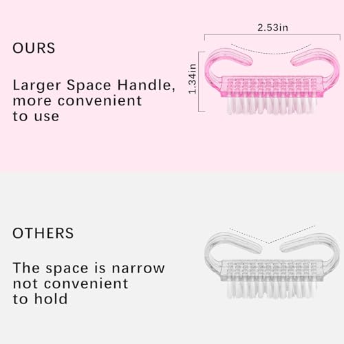 25Pcs Handle Grip Nail Brush Plastic Scrubbing Kit for Hands and Feet