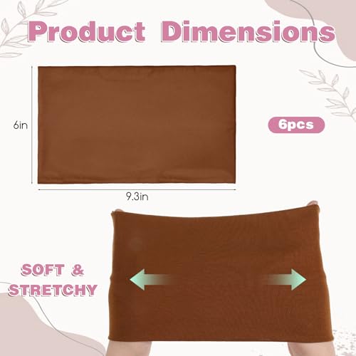 Wide Cotton Headbands for Women 6-Pack Soft Stretch Non-Slip Hair Bands