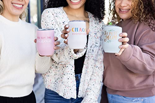 Pearhead You Got This Mama Stainless Steel Wine Tumbler, 12oz (Pack of 6)