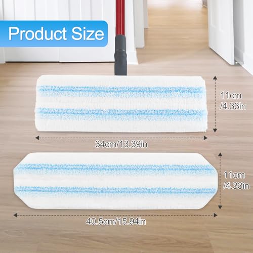 Aiyiried 3-Pack Microfiber Mop Replacement Pads for O-Cedar H2Pro Flat Mop System