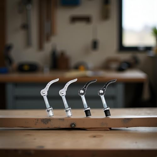 4Pcs Bicycle Folding Screw Seatpost Fixed Quick Release Screw Rod Mountain Bike Seatpost Clamp Seatpost Locking Saddle Bike Seat Clamps Bike Alloy Seat Post Quick Release Pin Bike Seat Clamp Seatpost