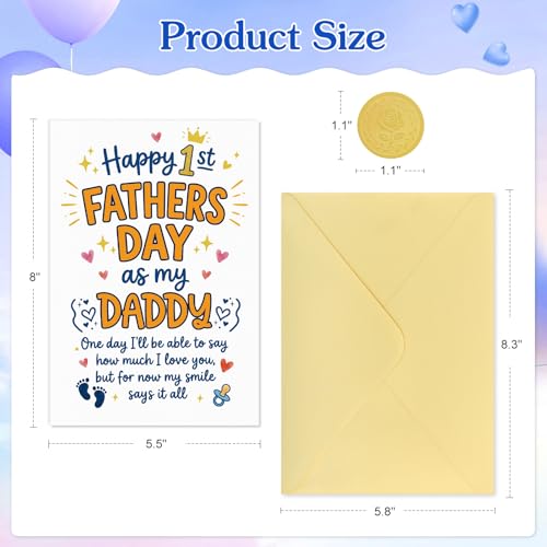 First Father's Day Card for New Dads - Sentimental Keepsake