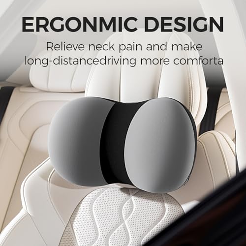 BABUR Memory Foam Car Headrest Pillow for Neck Pain Relief