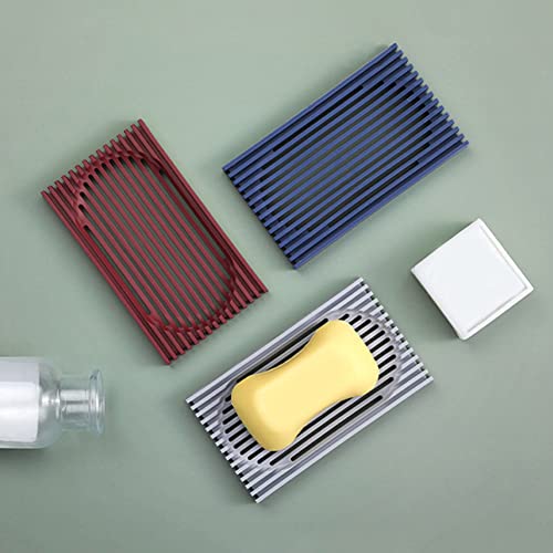 Non-Slip Silicone Soap Tray with Drainage Design - Multi-Use Holder