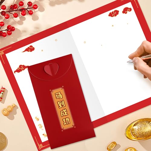 Lunar New Year Gift Set 2026 - 3D Rotating Zodiac Greeting Card & Pop-Up Red Envelope