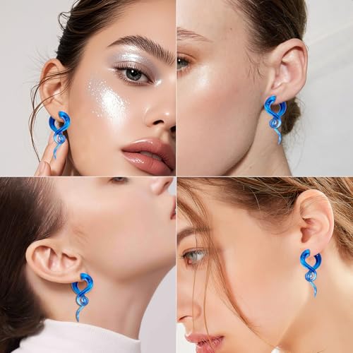Stuppendux Glass Spiral Ear Tapers and Plugs - 2PC Body Piercing Jewelry