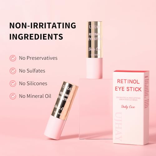 UJhay Retinol Eye Stick - Anti-Aging Eye Balm with Caffeine & Vitamin C
