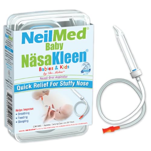 NeilMed Baby NäsaKleen Nasal-Oral Aspirator with 49 Filters & Travel Case