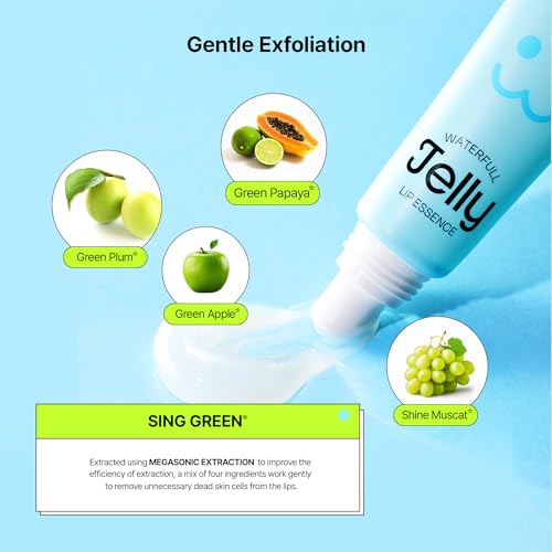 EDIT.B Waterfull Jelly Lip Essence, Hydrating Lip Treatment with Ceramide