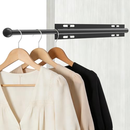 Heavy-Duty Pull-Out Valet Rod for Closet Organization - 12"