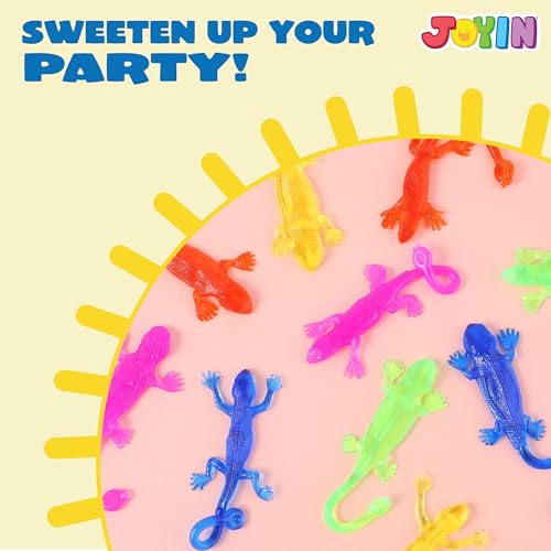 JOYIN 48 Pcs Sticky Lizards Party Favors for Kids