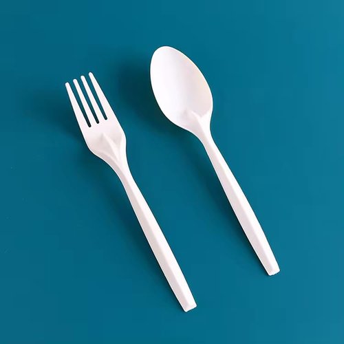 Disposable Spoons, 100% Compostable Soup Spoons, Cornstarch Based Large Disposable Utensils 6.7" Durable and Heat Resistant, Alternative to Plastic Spoons Party Supplies (50 Count)