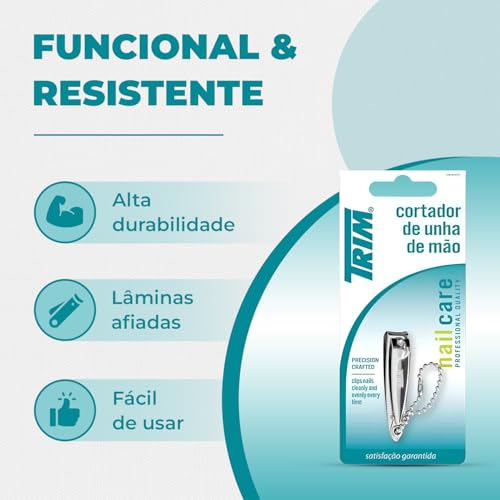 Trim Fingernail Clipper with Built-In Nail File and Cleaner, 1 Count