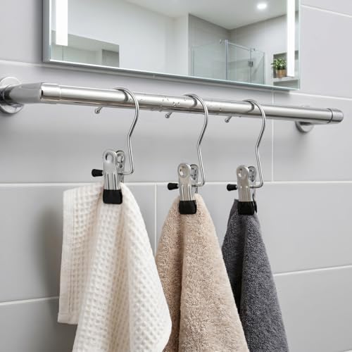 Coideal Black Boot Hanging Clips - 8 Pcs Stainless Steel Laundry Hangers