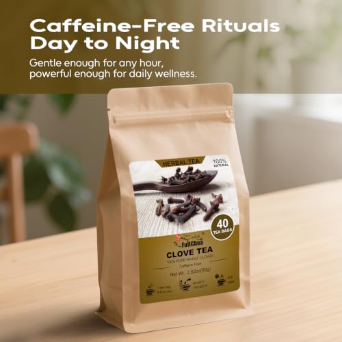 Clove Tea Bags - 40 Count, Premium Dried Clove Buds