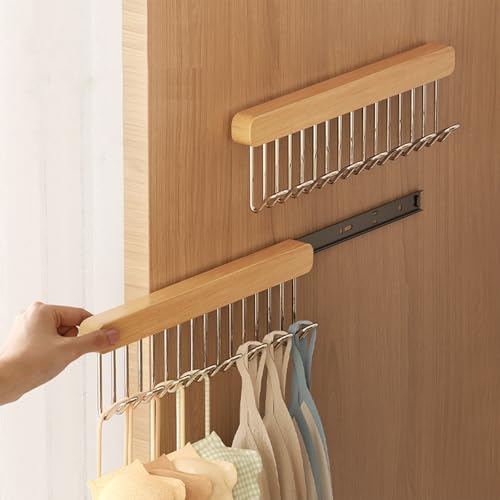 12-Inch Pull-Out Wardrobe Pole with Left Hook - 1 Pack