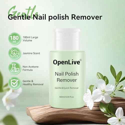 OpenLive Non-Acetone Nail Polish Remover 180ml with Push Pump